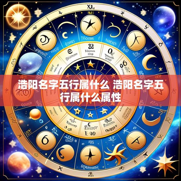 浩阳名字五行属什么 浩阳名字五行属什么属性