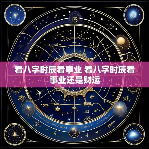 看八字时辰看事业 看八字时辰看事业还是财运