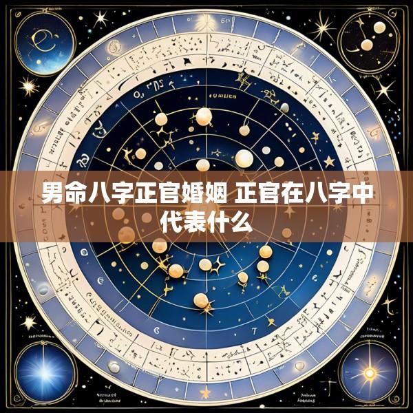 男命八字正官婚姻 正官在八字中代表什么