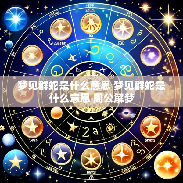 梦见群蛇是什么意思 梦见群蛇是什么意思 周公解梦