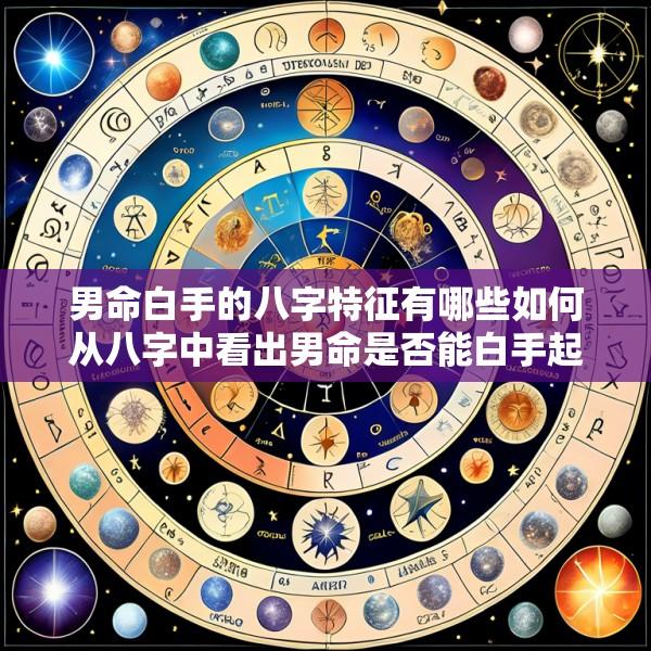 男命白手的八字特征有哪些如何从八字中看出男命是否能白手起家