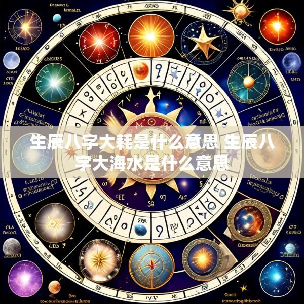 生辰八字大耗是什么意思 生辰八字大海水是什么意思