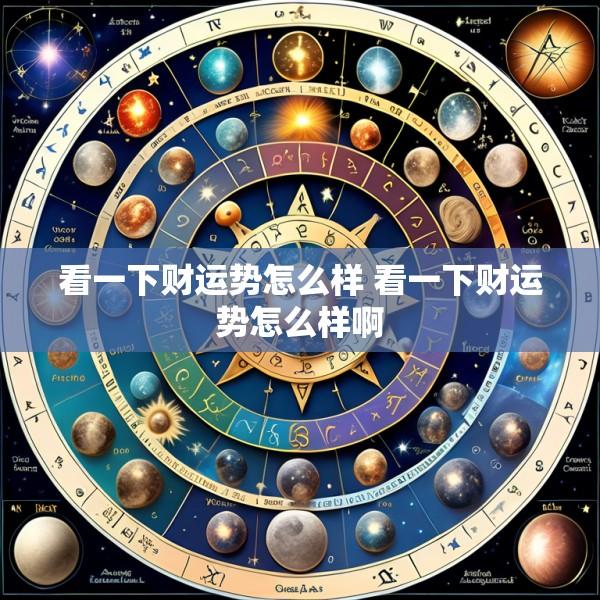 看一下财运势怎么样 看一下财运势怎么样啊