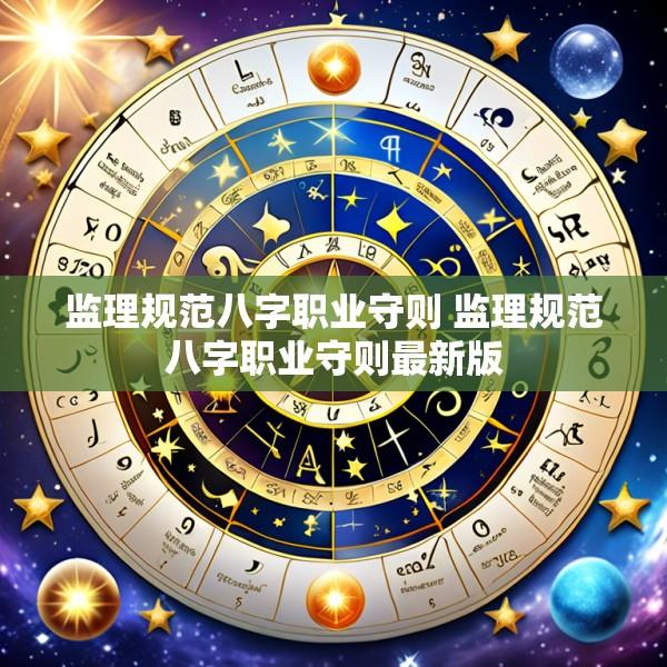 监理规范八字职业守则 监理规范八字职业守则最新版
