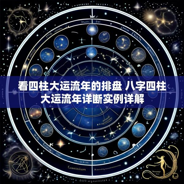 看四柱大运流年的排盘 八字四柱大运流年详断实例详解