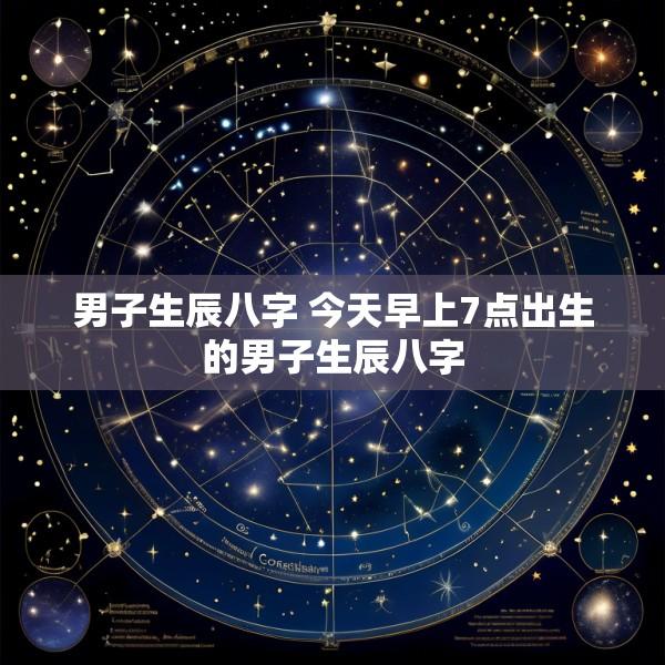 男子生辰八字 今天早上7点出生的男子生辰八字