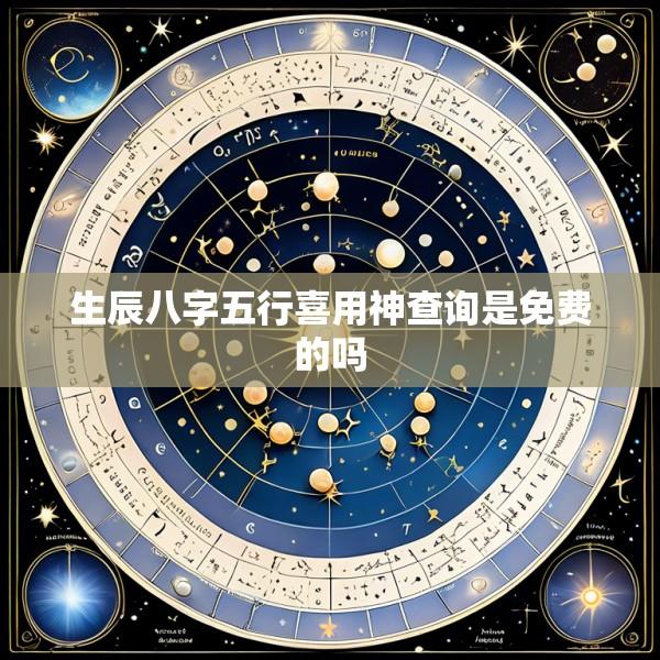 生辰八字五行喜用神查询是免费的吗