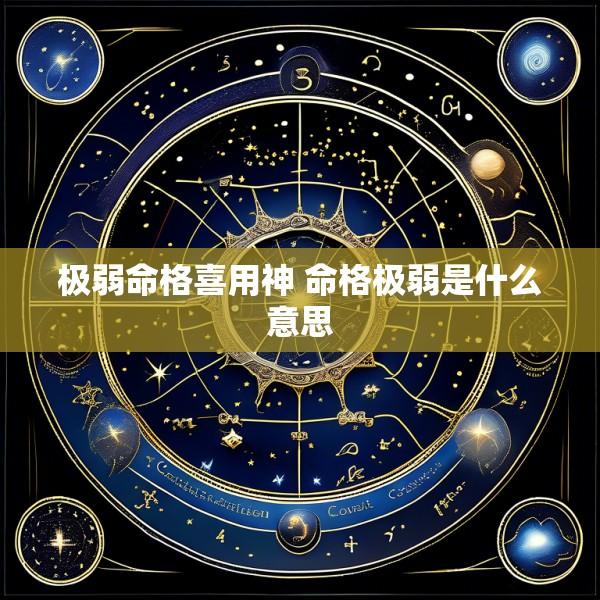 极弱命格喜用神 命格极弱是什么意思