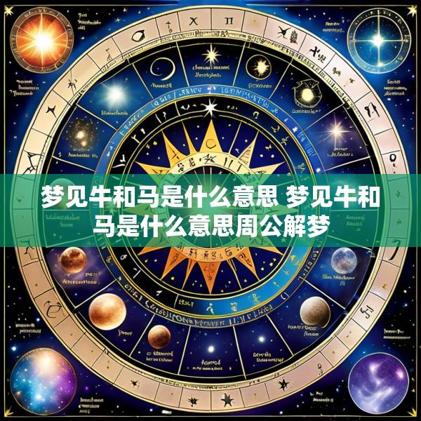 梦见牛和马是什么意思 梦见牛和马是什么意思周公解梦