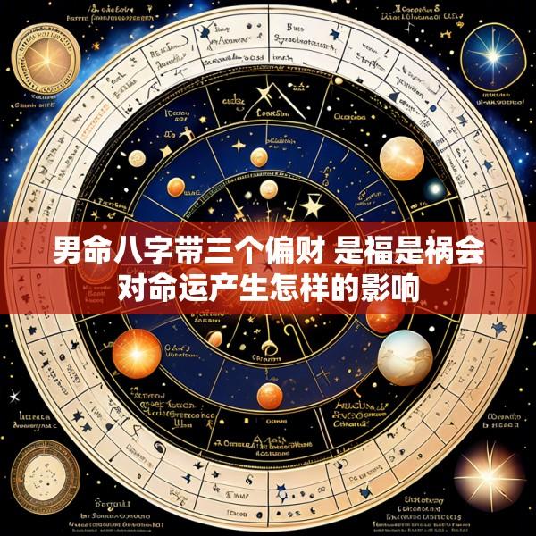 男命八字带三个偏财 是福是祸会对命运产生怎样的影响