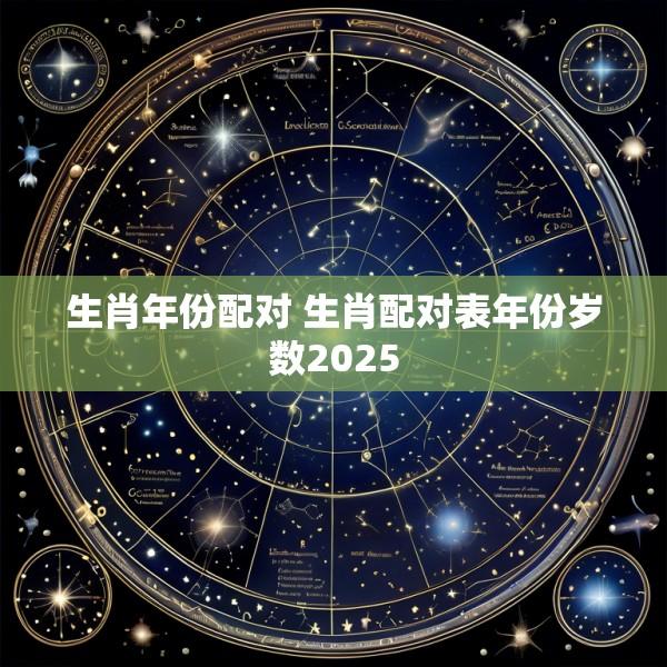 生肖年份配对 生肖配对表年份岁数2025
