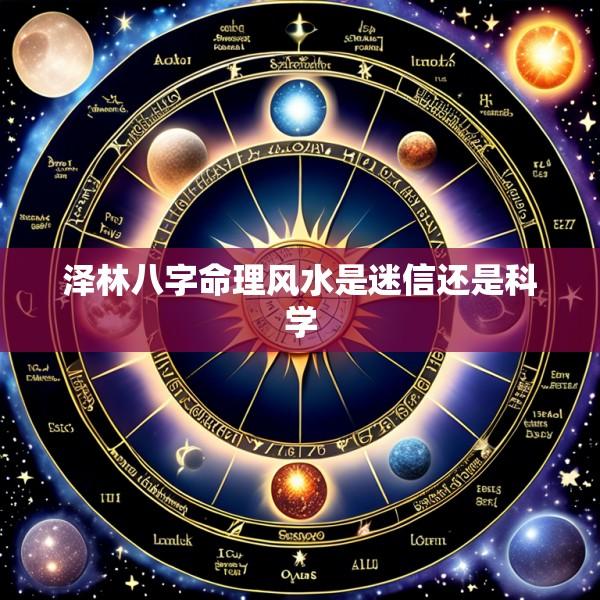 泽林八字命理风水是迷信还是科学