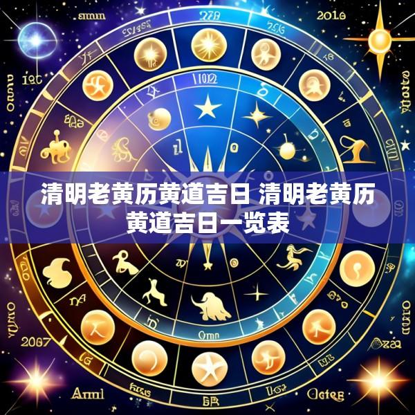 清明老黄历黄道吉日 清明老黄历黄道吉日一览表