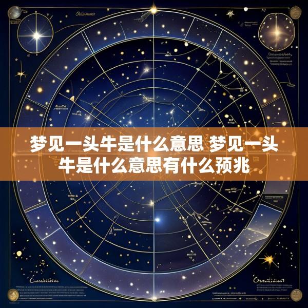 梦见一头牛是什么意思 梦见一头牛是什么意思有什么预兆