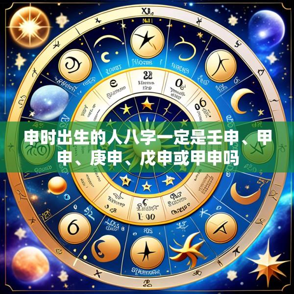 申时出生的人八字一定是壬申、甲申、庚申、戊申或甲申吗