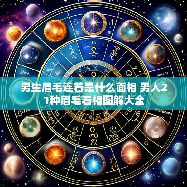 男生眉毛连着是什么面相 男人21种眉毛看相图解大全
