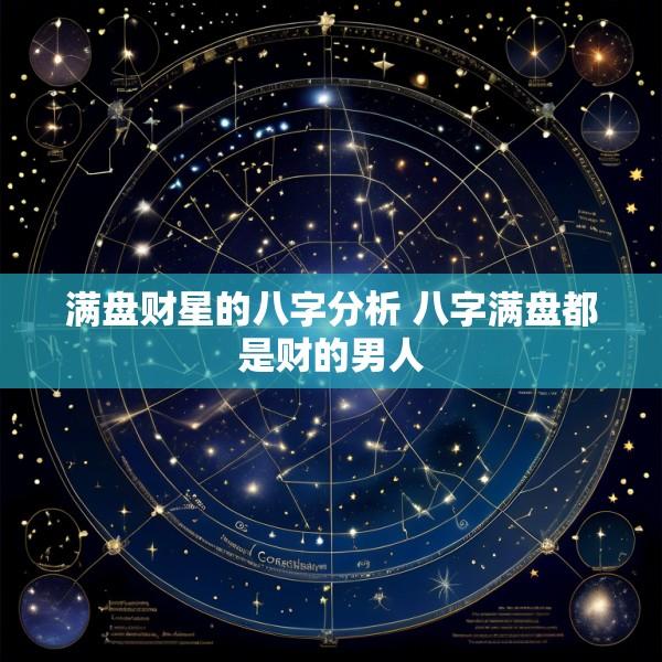 满盘财星的八字分析 八字满盘都是财的男人