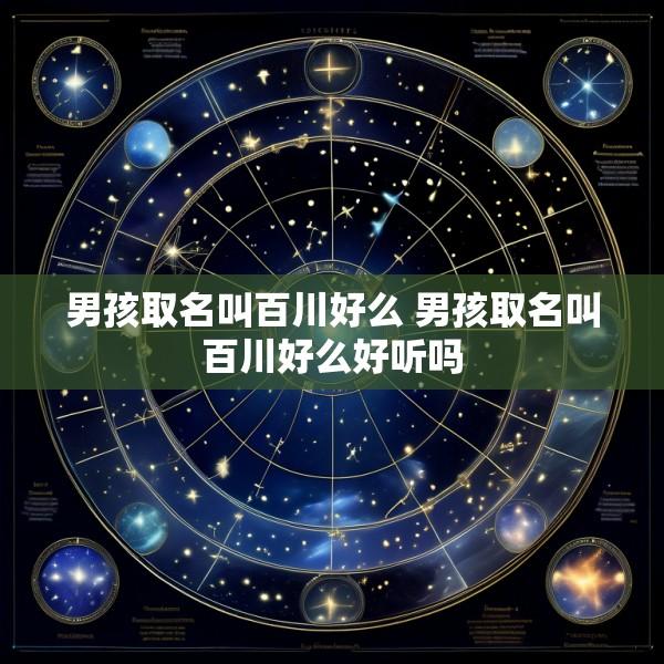 男孩取名叫百川好么 男孩取名叫百川好么好听吗