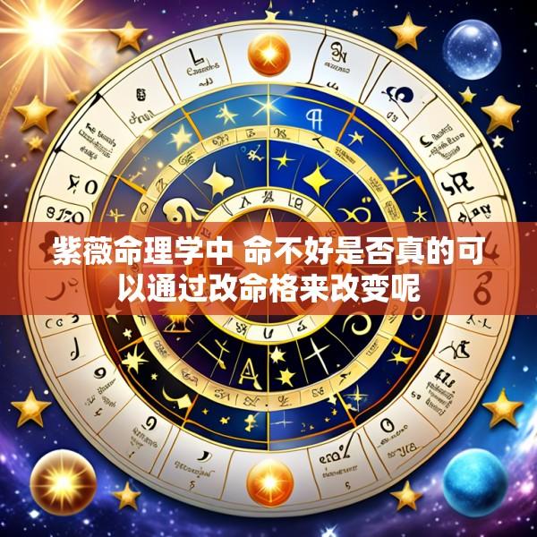 紫薇命理学中 命不好是否真的可以通过改命格来改变呢