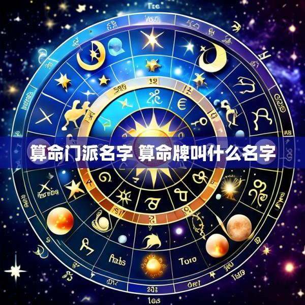 算命门派名字 算命牌叫什么名字