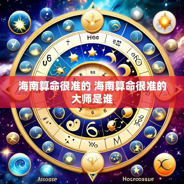 海南算命很准的 海南算命很准的大师是谁