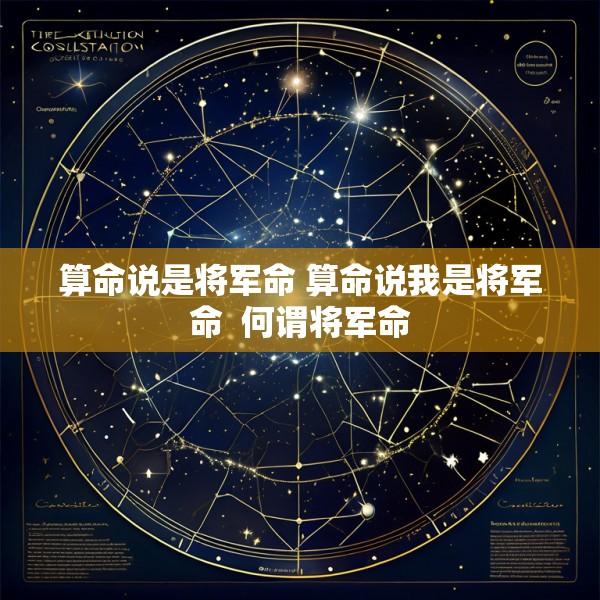 算命说是将军命 算命说我是将军命  何谓将军命