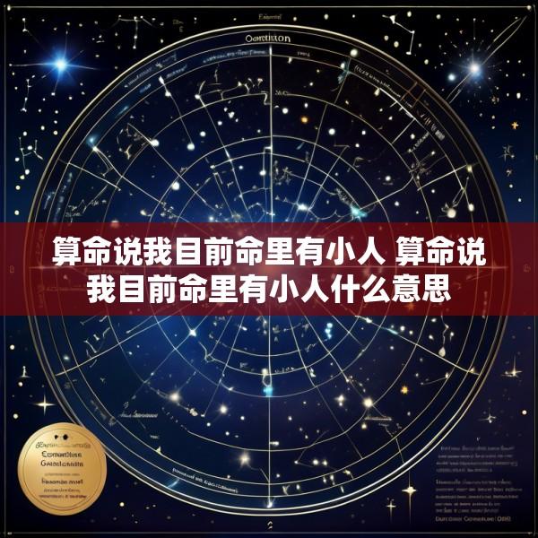 算命说我目前命里有小人 算命说我目前命里有小人什么意思