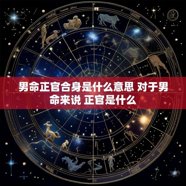 男命正官合身是什么意思 对于男命来说 正官是什么