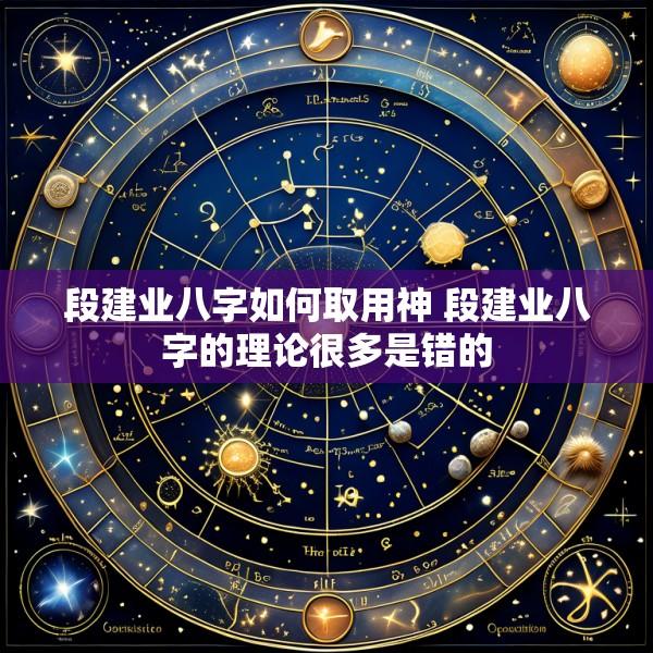 段建业八字如何取用神 段建业八字的理论很多是错的