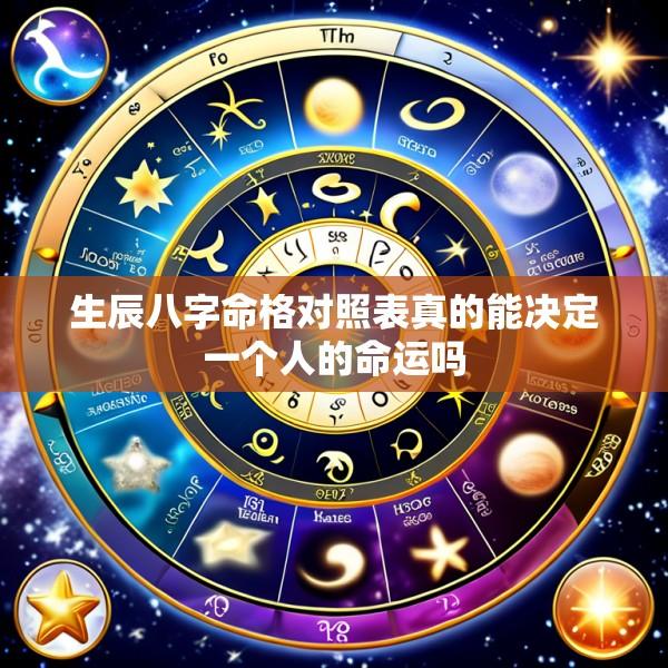 生辰八字命格对照表真的能决定一个人的命运吗