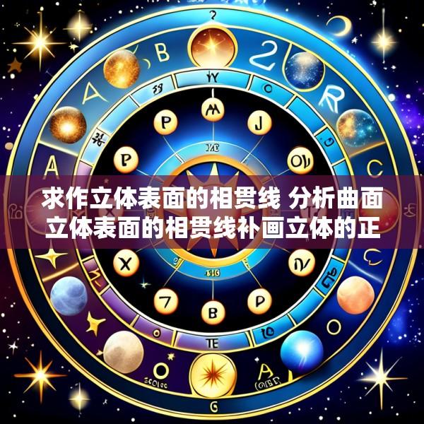 求作立体表面的相贯线 分析曲面立体表面的相贯线补画立体的正面投影