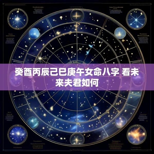 癸酉丙辰己巳庚午女命八字 看未来夫君如何