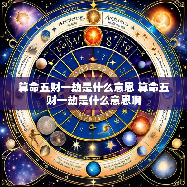 算命五财一劫是什么意思 算命五财一劫是什么意思啊