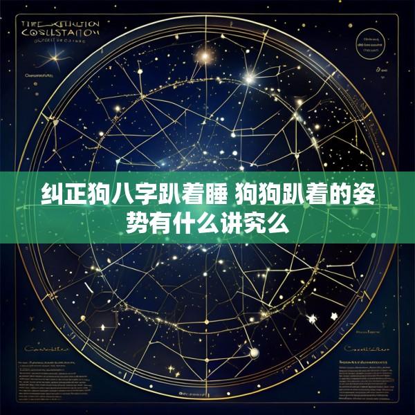 纠正狗八字趴着睡 狗狗趴着的姿势有什么讲究么
