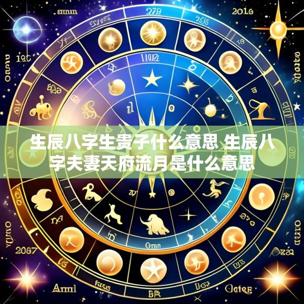 生辰八字生贵子什么意思 生辰八字夫妻天府流月是什么意思