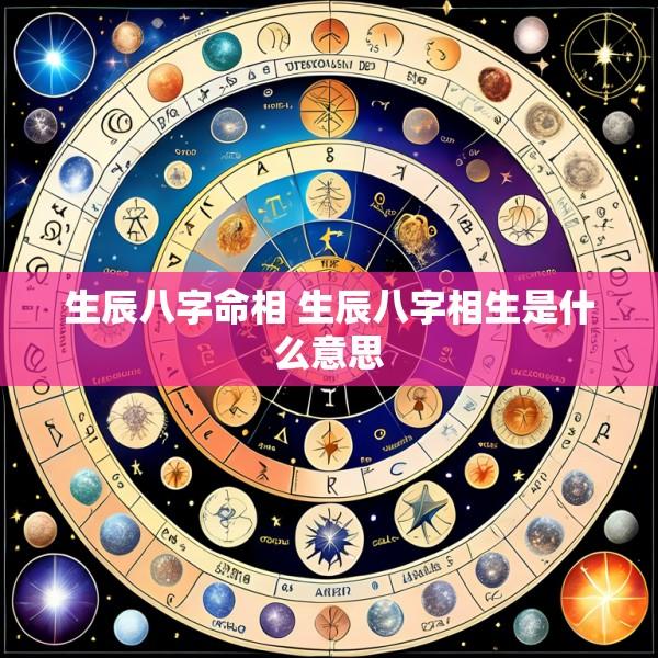 生辰八字命相 生辰八字相生是什么意思
