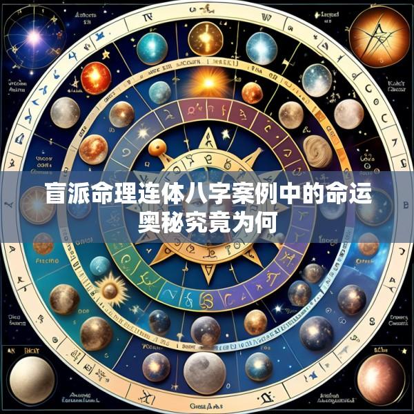 盲派命理连体八字案例中的命运奥秘究竟为何