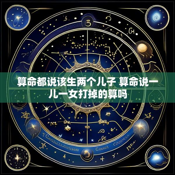 算命都说该生两个儿子 算命说一儿一女打掉的算吗