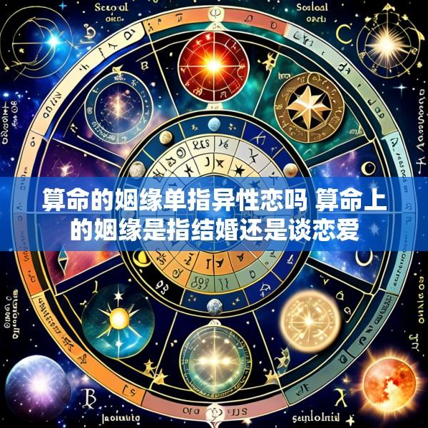 算命的姻缘单指异性恋吗 算命上的姻缘是指结婚还是谈恋爱