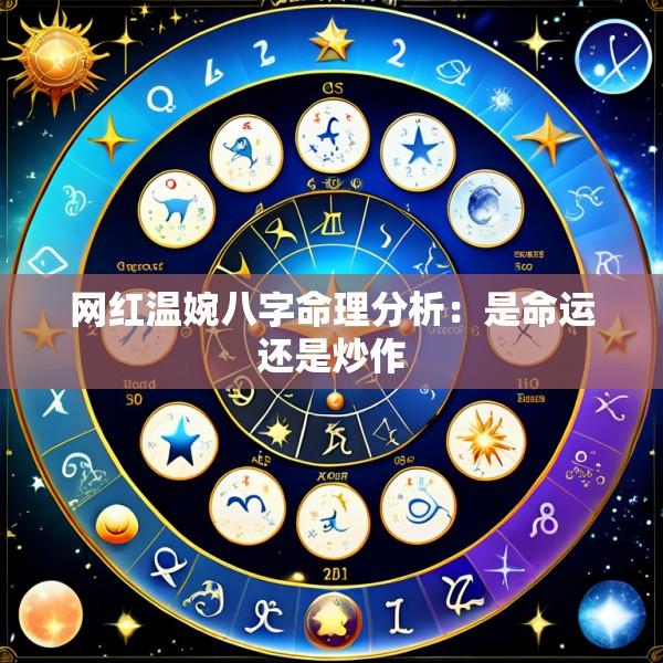 网红温婉八字命理分析：是命运还是炒作