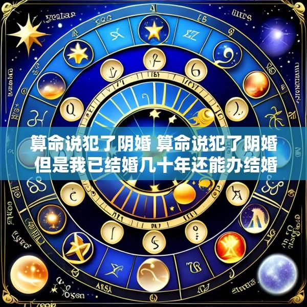 算命说犯了阴婚 算命说犯了阴婚 但是我已结婚几十年还能办结婚吗