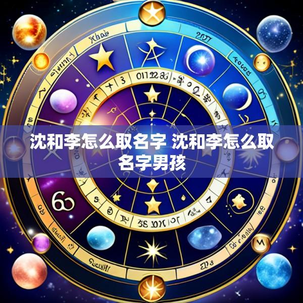 沈和李怎么取名字 沈和李怎么取名字男孩
