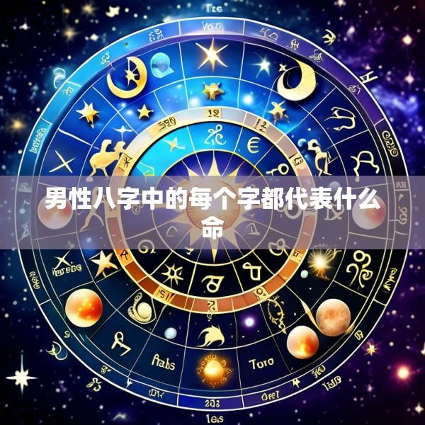 男性八字中的每个字都代表什么命