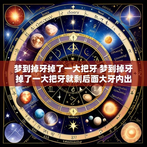 梦到掉牙掉了一大把牙 梦到掉牙掉了一大把牙就剩后面大牙内出血不疼