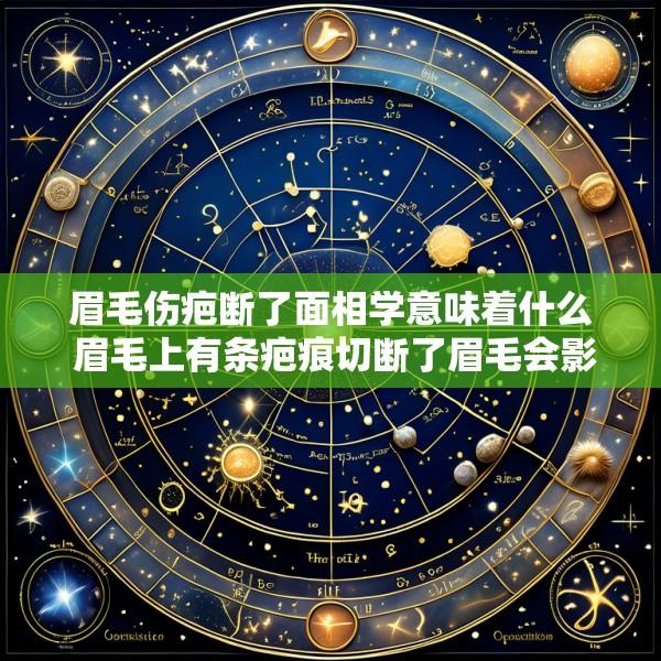 眉毛伤疤断了面相学意味着什么 眉毛上有条疤痕切断了眉毛会影响什么