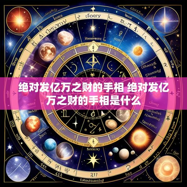 绝对发亿万之财的手相 绝对发亿万之财的手相是什么