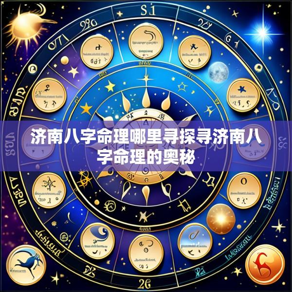 济南八字命理哪里寻探寻济南八字命理的奥秘
