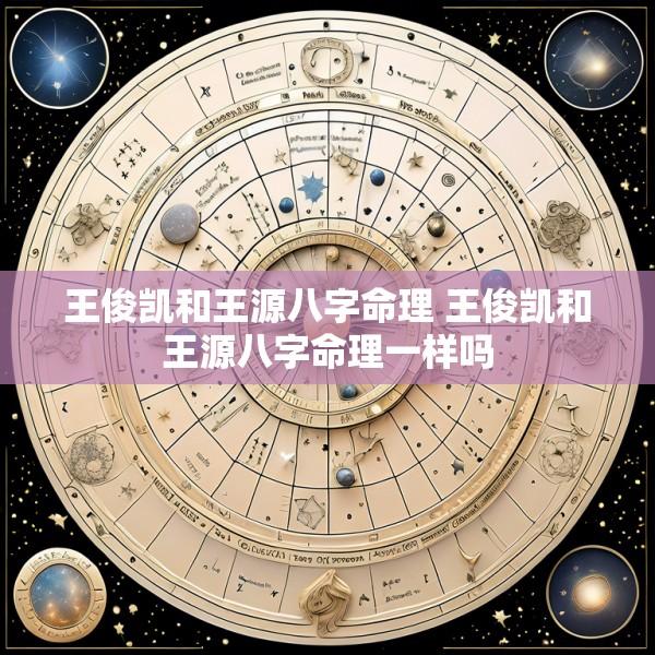 王俊凯和王源八字命理 王俊凯和王源八字命理一样吗