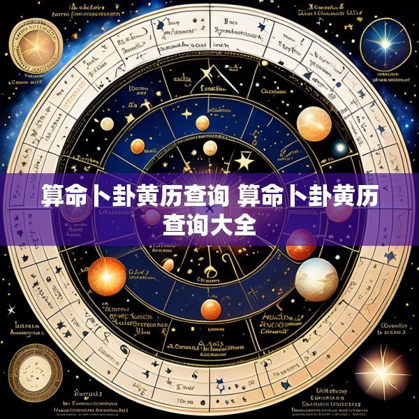 算命卜卦黄历查询 算命卜卦黄历查询大全