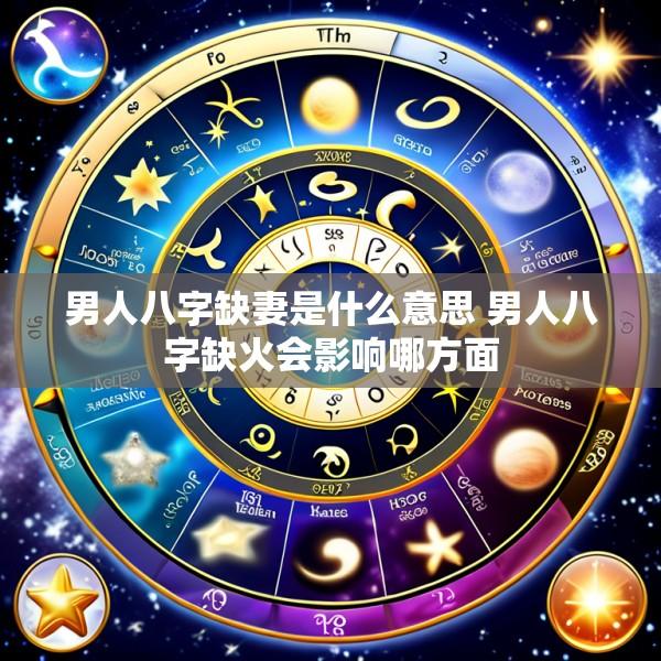 男人八字缺妻是什么意思 男人八字缺火会影响哪方面